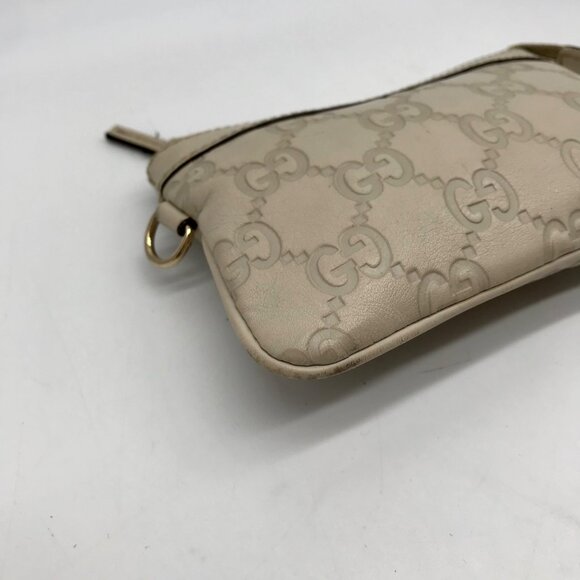 Gucci Off-White Monogram Leather Zip Wallet - Picture 7 of 11